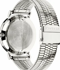 Versace Herren Armbanduhr V-ESSENTIAL silber, grün 40 mm VEJ400921