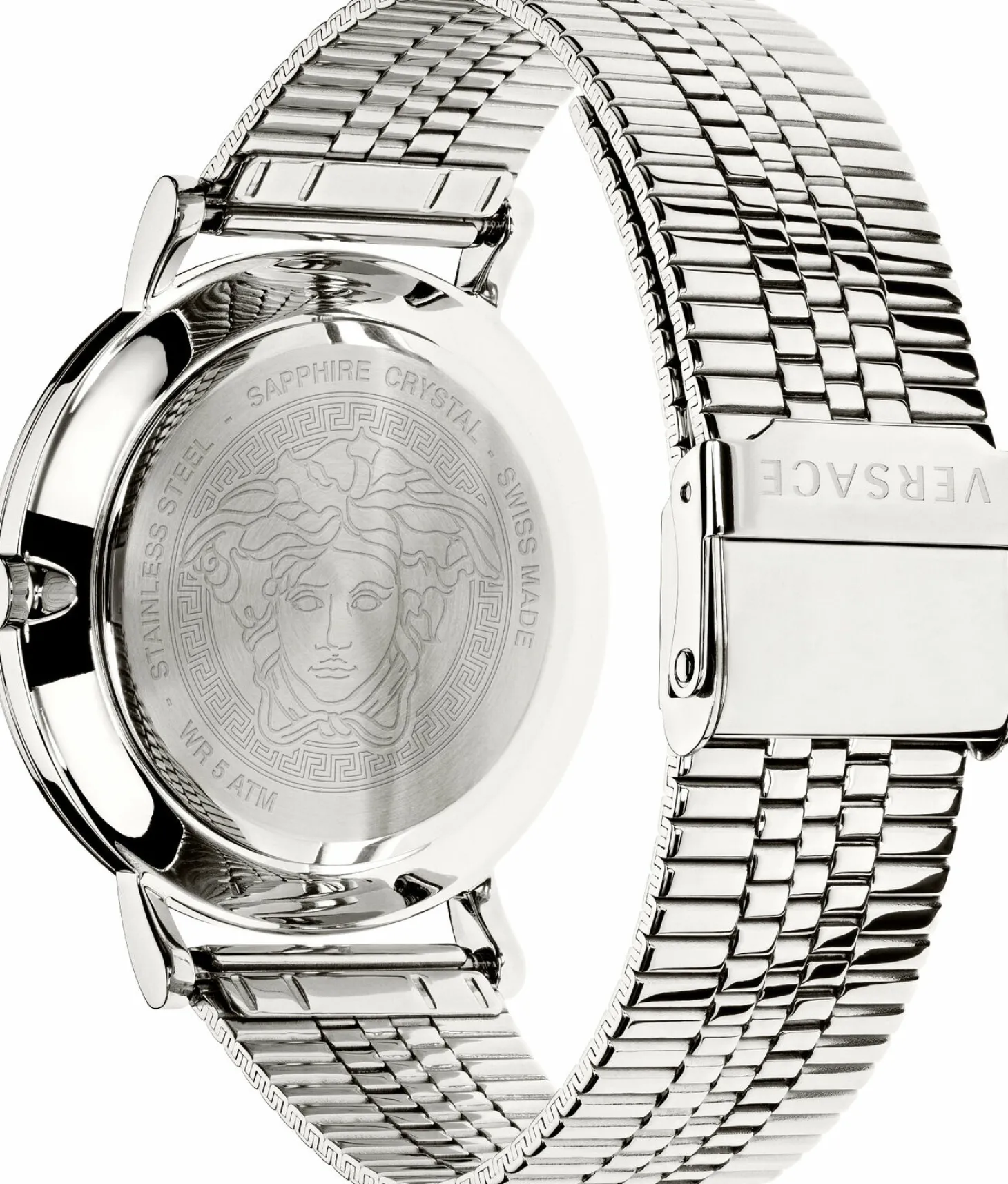 Versace Herren Armbanduhr V-ESSENTIAL silber, grün 40 mm VEJ400921
