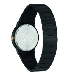 Versace Herren Armbanduhr GRECA LOGO schwarz, gold 41 mm VEVI00620