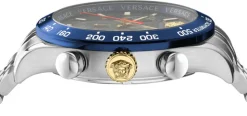 Versace Herren Chronograph Hellenyium VE2U01024 Blau Silber