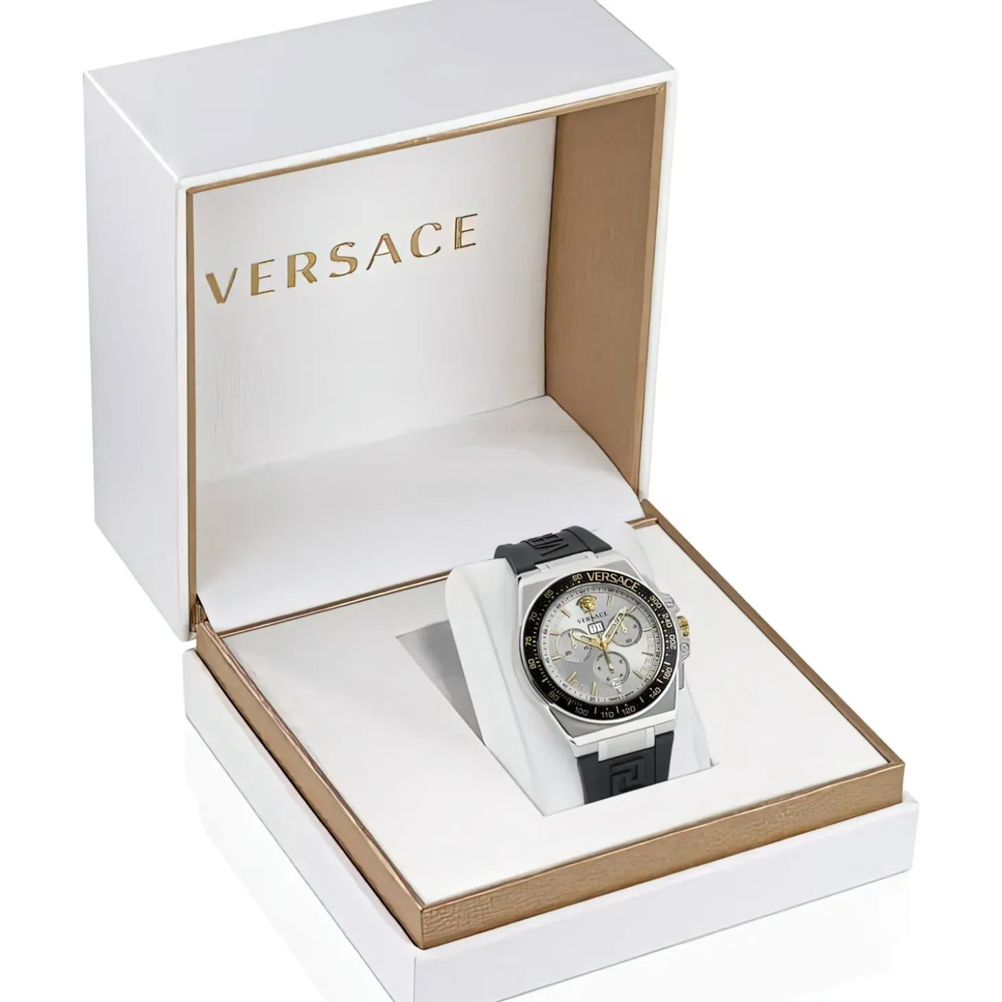 Versace Herren Chronograph Greca Extreme Chrono Schwarz VE7H00123