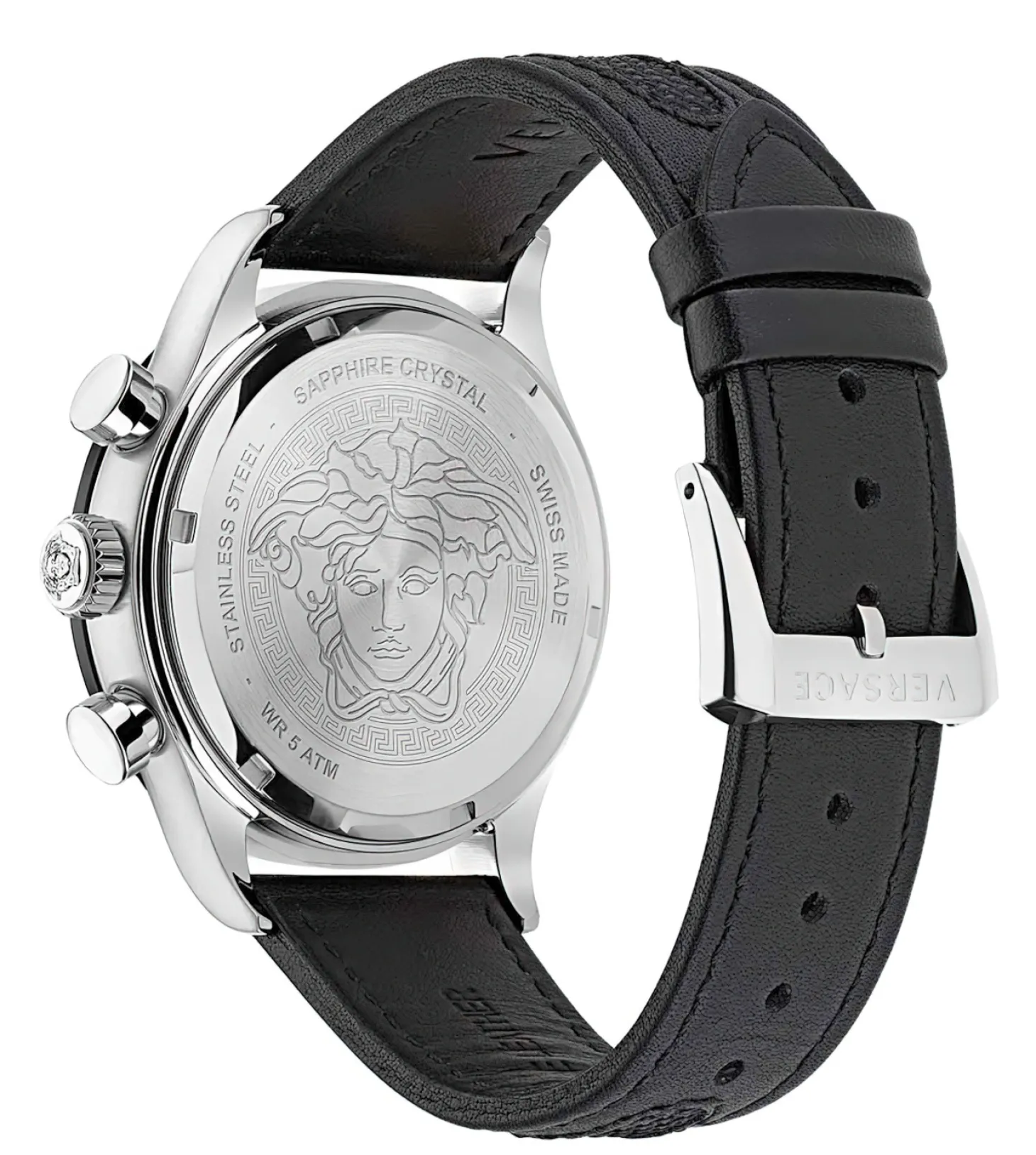 Versace Herren Chronograph Hellenyium Chrono Schwarz Gold VE2U00122