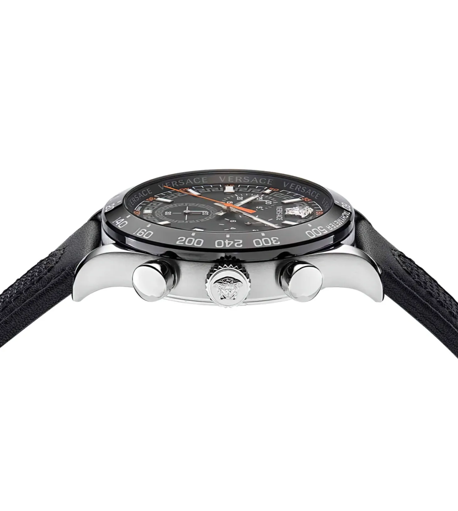 Versace Herren Chronograph Hellenyium Chrono Schwarz Gold VE2U00122