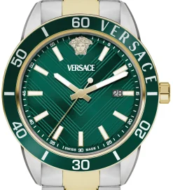 Versace Herren Quarzuhr Greca Urban Gold Silber VEYCA0524