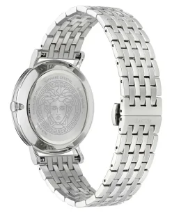 Versace Herren Uhr Greca Slim 40mm Silber Grün VE8Q00324