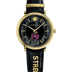 Versace Herren Uhr V-Circle Schwarz VBQ050017