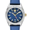 Versace Herren Uhr V-CODE GMT Blau VEAFA0124