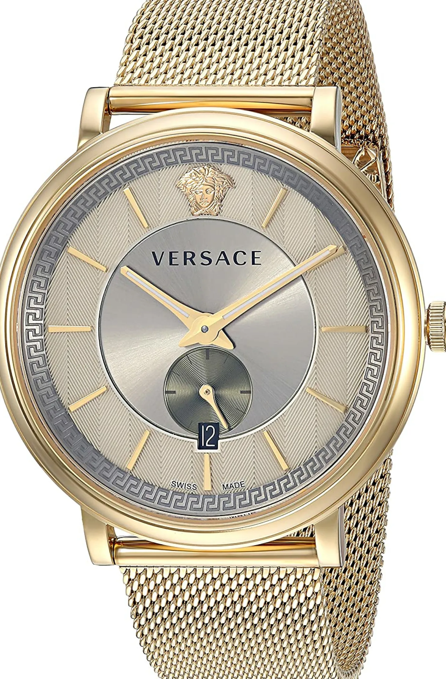 Versace Herren-Armbanduhr V-Circle Manifesto Edition Schweizer Quarz Edelstahl VBQ070017