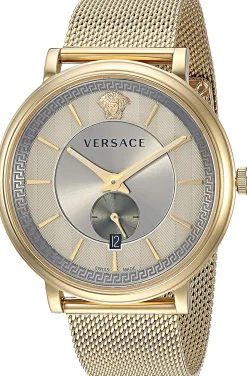 Versace Herren-Armbanduhr V-Circle Manifesto Edition Schweizer Quarz Edelstahl VBQ070017