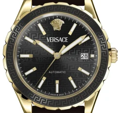 Versace Herren-Armbanduhr Hellenyium Automatic braun schwarz VEQCA0224