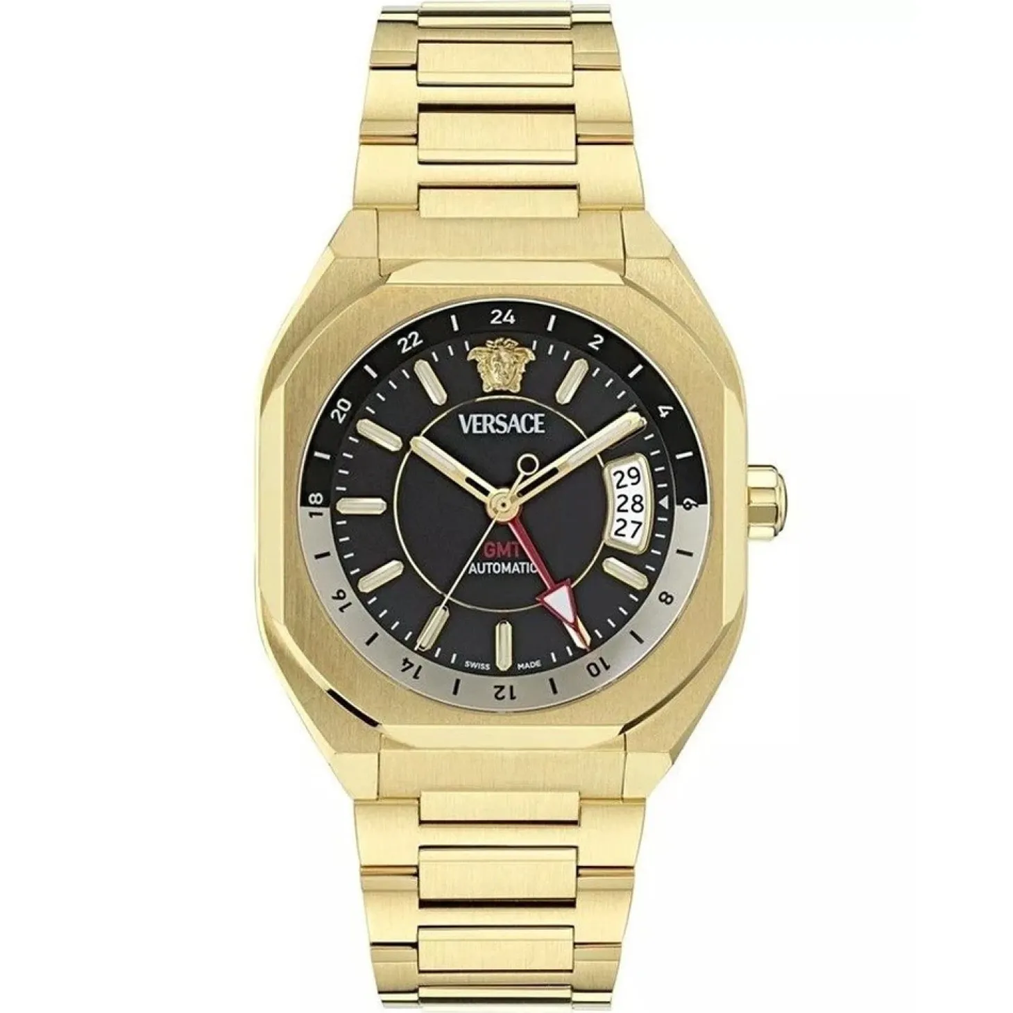 Versace Herrenuhr Automatik V-Contempo Gold/Schwarz VE0I00425