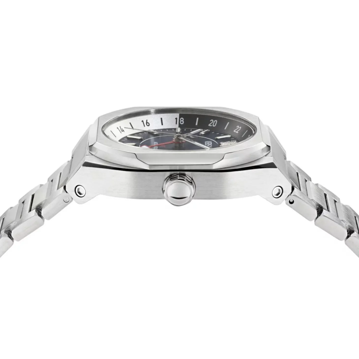 Versace Herrenuhr Automatik V-Contempo Silber/Blau VE0I00225