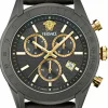 Versace Herrenuhr Chronograph Chrono Master Schwarz-Grau VE8R00124