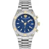 Versace Herrenuhr Sporty Greca Chrono Silber/Blau VESO00522