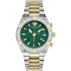 Versace Herrenuhr Sporty Greca Chrono Bicolor/Grün VESO00622