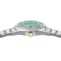Versace Herrenuhr V-Code Hellblau Edelstahl 42 mm VE6A00825