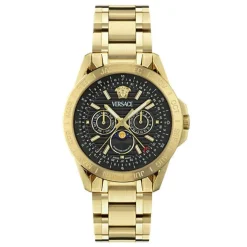 Versace Herrenuhr V-Galaxy Moonphase Gold/Schwarz VE0K00425