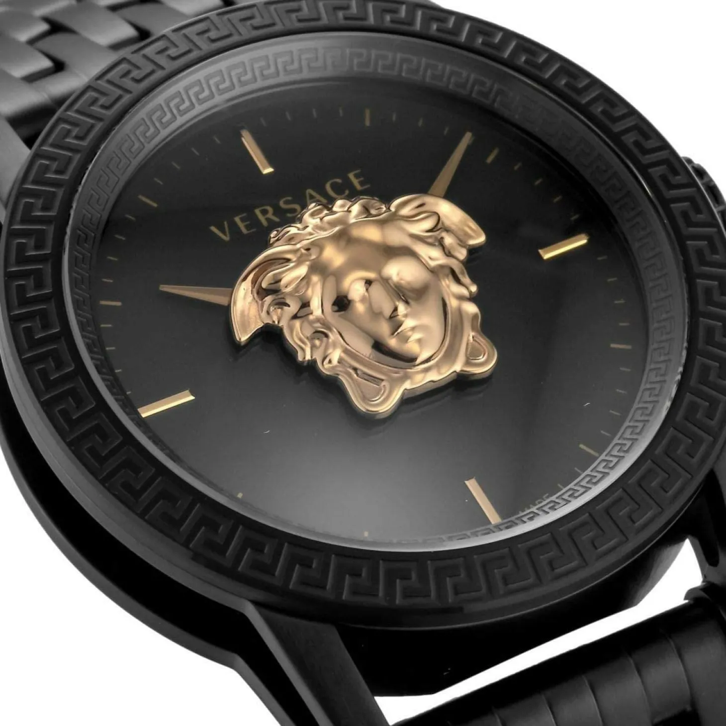Versace Palazzo Empire Herrenuhr Schwarz Stahl 43mm 3D-Medusa-Logo VERD00518