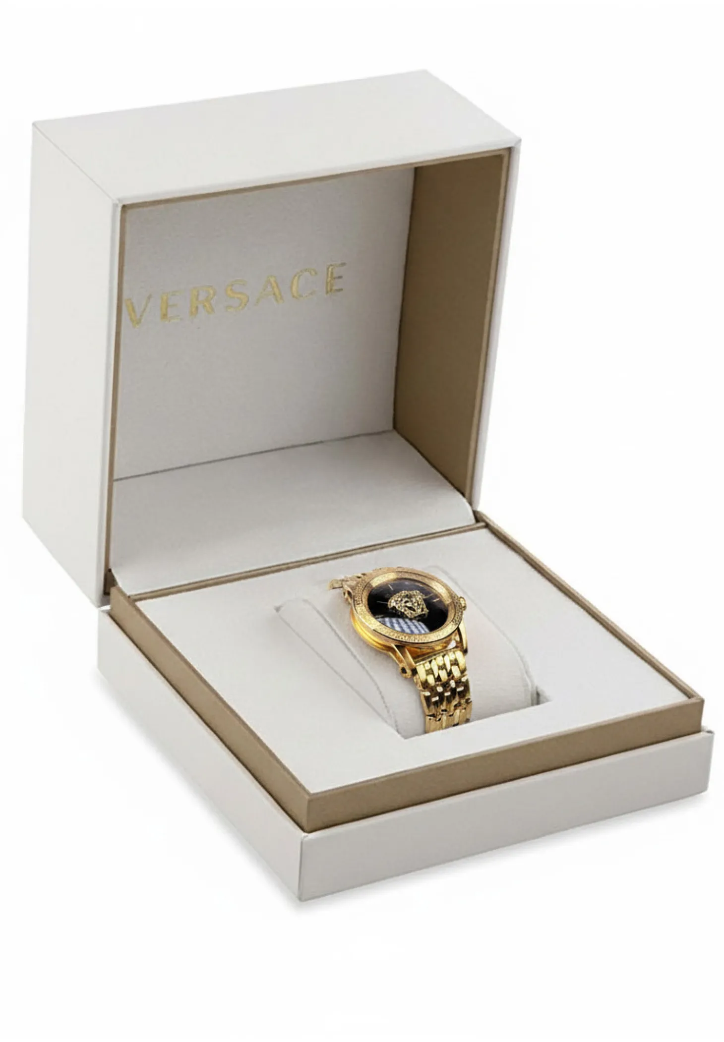 Versace Palazzo Empire Schweizer Herrenuhr Gold Stahl 43mm VERD008 19