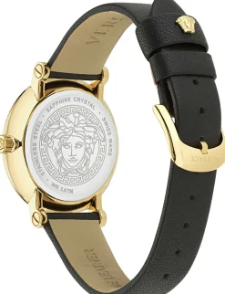 Versace Quarzuhr GRECA FLOURISH VE7F00323, Damenuhr, Goldfarben, Saphirglas, Swiss Made