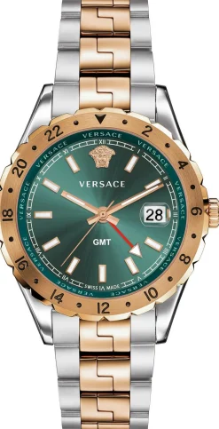 Versace Schweizer Uhr Hellenyium GMT silber/rosegold V11050016