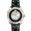 Versace Shadov Damenuhr Schwarz Leder Silber Edelstahl 38mm VEBM00118
