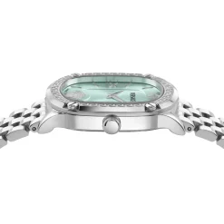 Versace Uhr Damen Greca Couture Silber Blau Edelstahl VE1B01025