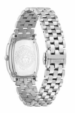 Versace Uhr Damen Greca Couture Silber Blau Edelstahl VE1B01025