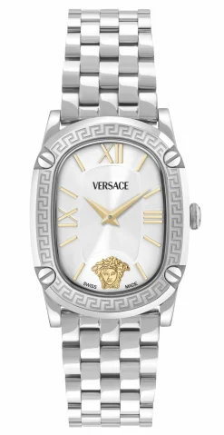 Versace Uhr Damen Greca Couture Weiß Edelstahl VE1B01125