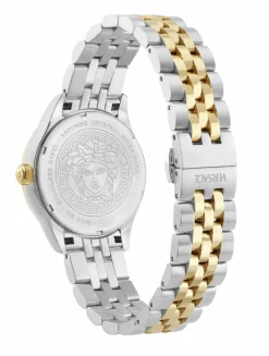 Versace Uhr Damen Hellenyium Lady Gold/Silber Grün 35 mm VE2S01125