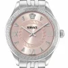 Versace Uhr Damen Hellenyium Lady Silber Rosé Zifferblatt 35 mm VE2S00825