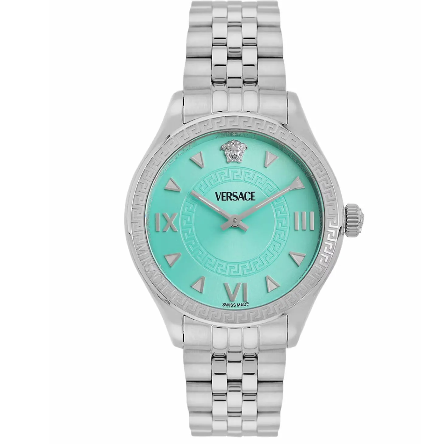 Versace Uhr Damen Hellenyium Lady silber, türkis VE2S00925