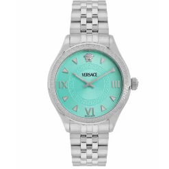 Versace Uhr Damen Hellenyium Lady silber, türkis VE2S00925