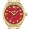 Versace Uhr Damen Hellenyium Lady gold, rot 35 mm VE2S01325