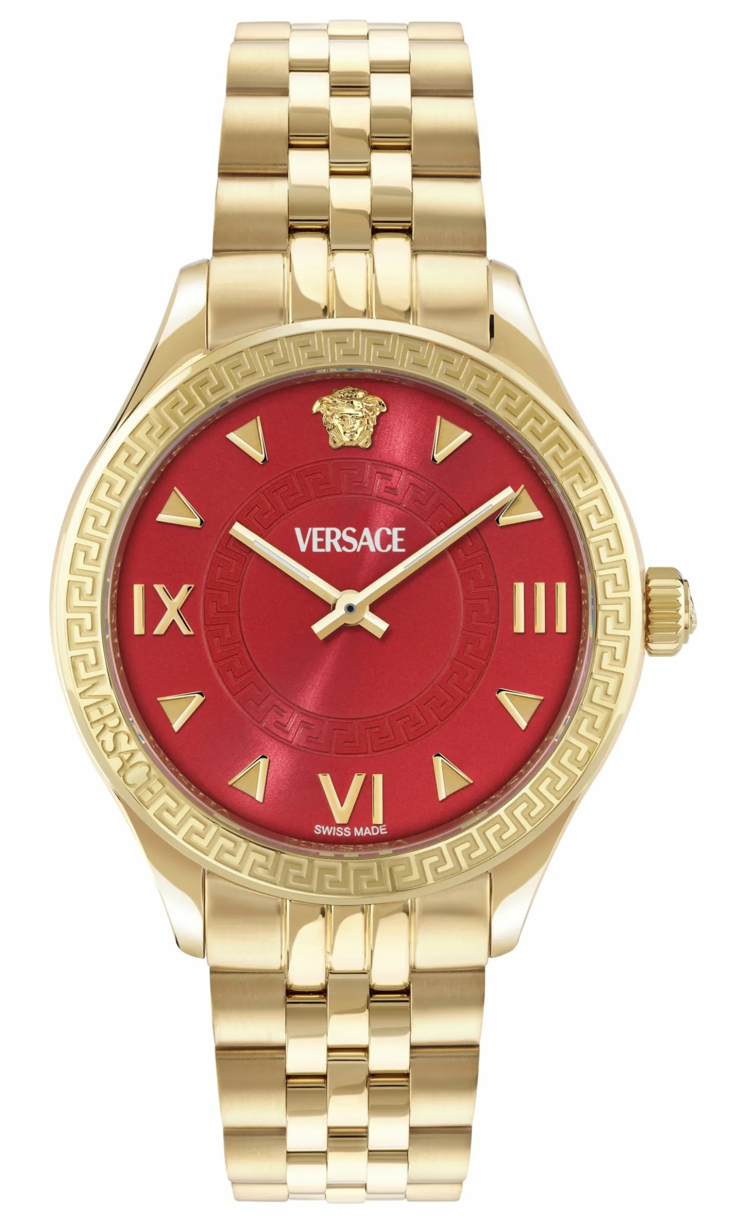 Versace Uhr Damen Hellenyium Lady gold, rot 35 mm VE2S01325