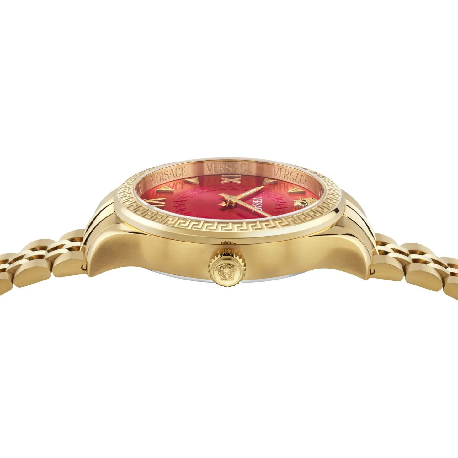 Versace Uhr Damen Hellenyium Lady gold, rot 35 mm VE2S01325