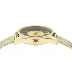 Versace Uhr Damen New V-Circle Gold/Schwarz VE8A00424