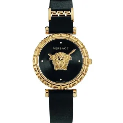 Versace Uhr Damen Palazzo Empire Greca Diamond Schwarz/Gold VEDV00919