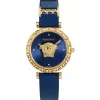 Versace Uhr Damen Palazzo Empire Greca Diamond Blau/Gold VEDV01019