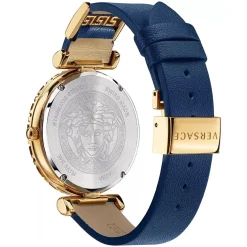 Versace Uhr Damen Palazzo Empire Greca Diamond Blau/Gold VEDV01019