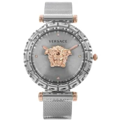Versace Uhr Damen Palazzo Empire Greca Diamond Silber/Roségold VEDV01219