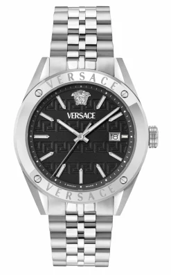 Versace Uhr Herren Athletics Gents 41 mm Schwarz, Silber VEKHA0425