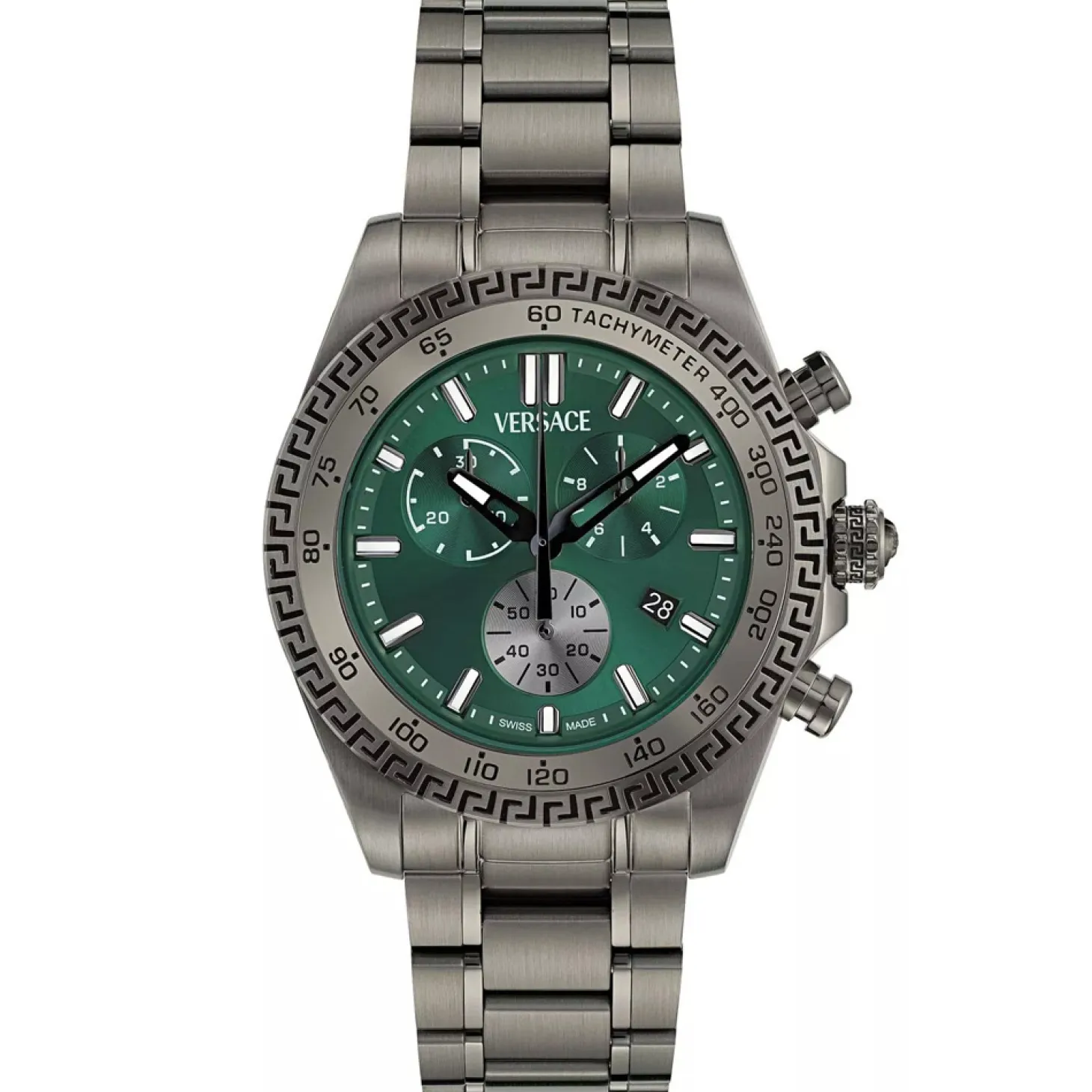 Versace Uhr Herren CHRONO X Chronograph Grau/Grün VE9K00624