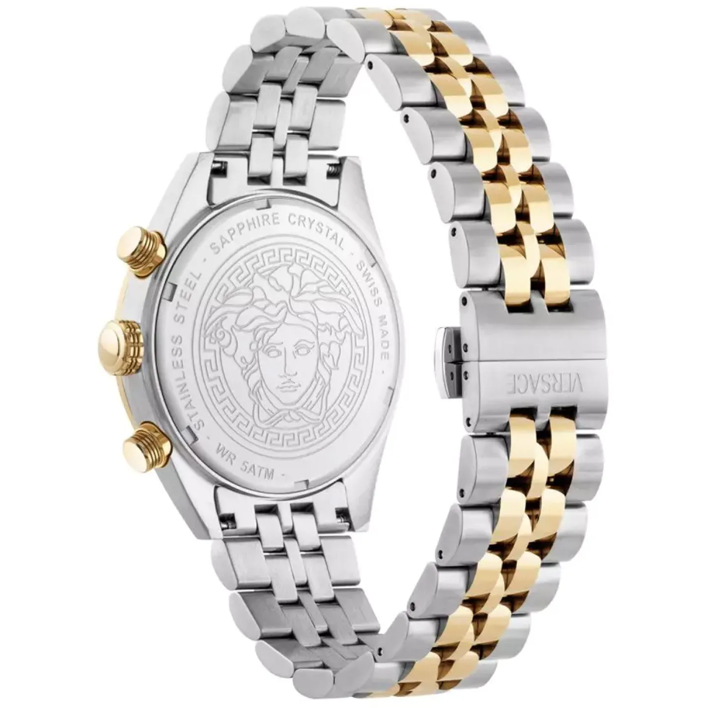 Versace Uhr Herren Chronograph Athletics Chrono Silber/Gold/Schwarz VEKJA0525