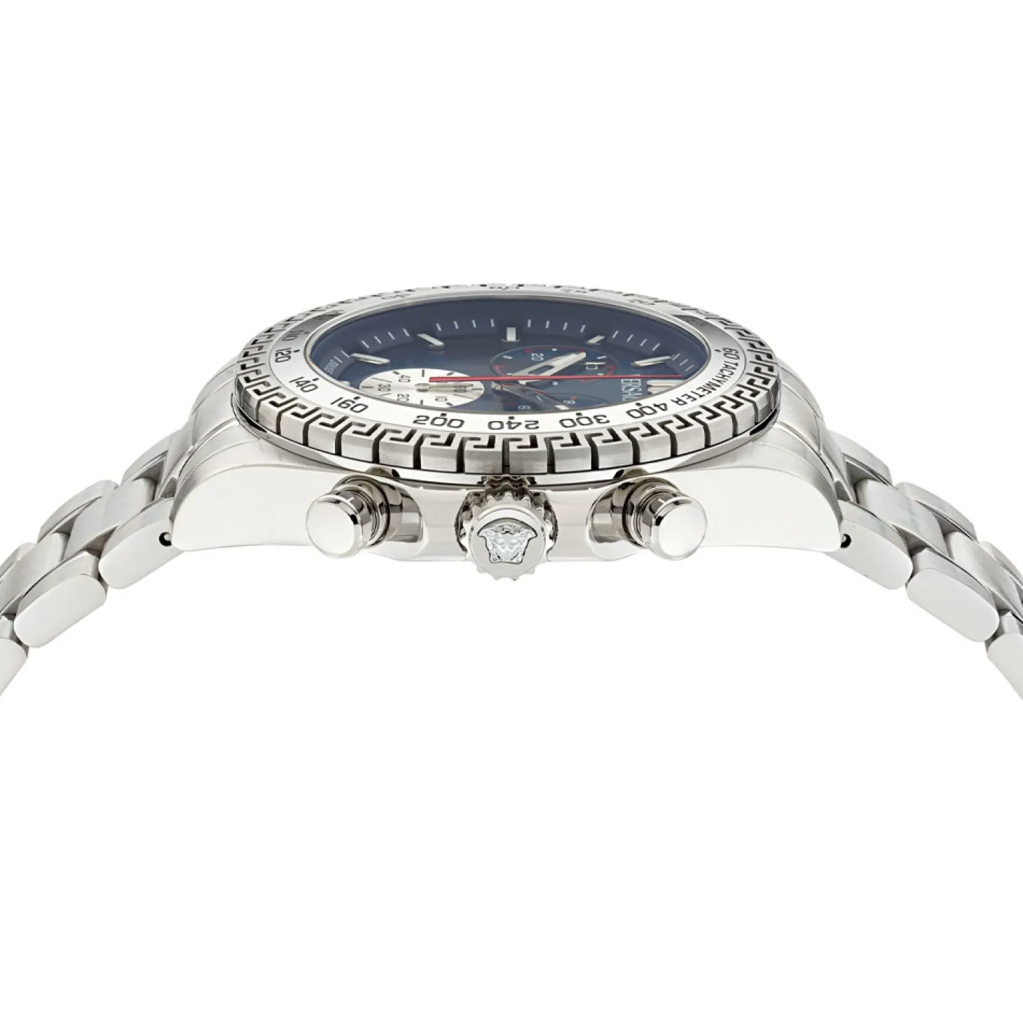 Versace Uhr Herren CHRONO X Chronograph Silber/Blau VE9K00324