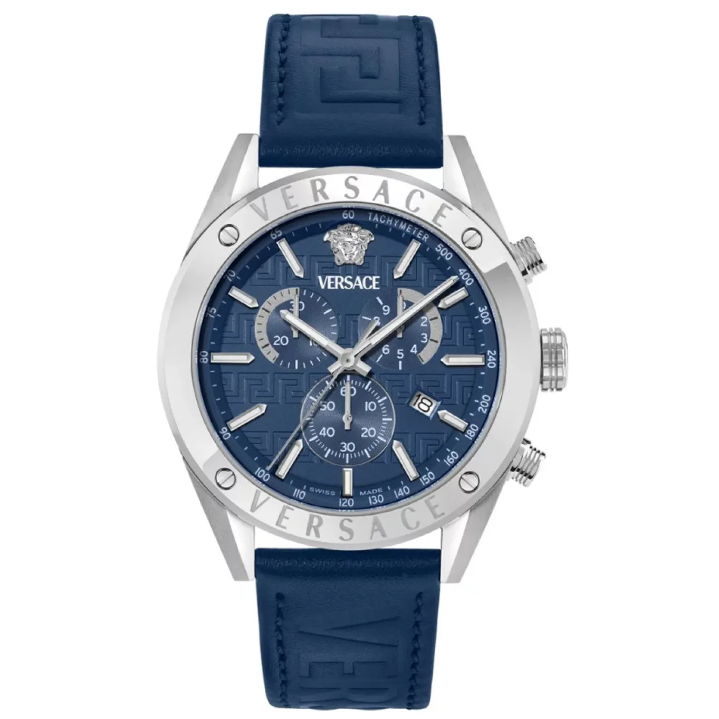 Versace Uhr Herren Chronograph Athletics Chrono Blau/Silber VEKJA0125
