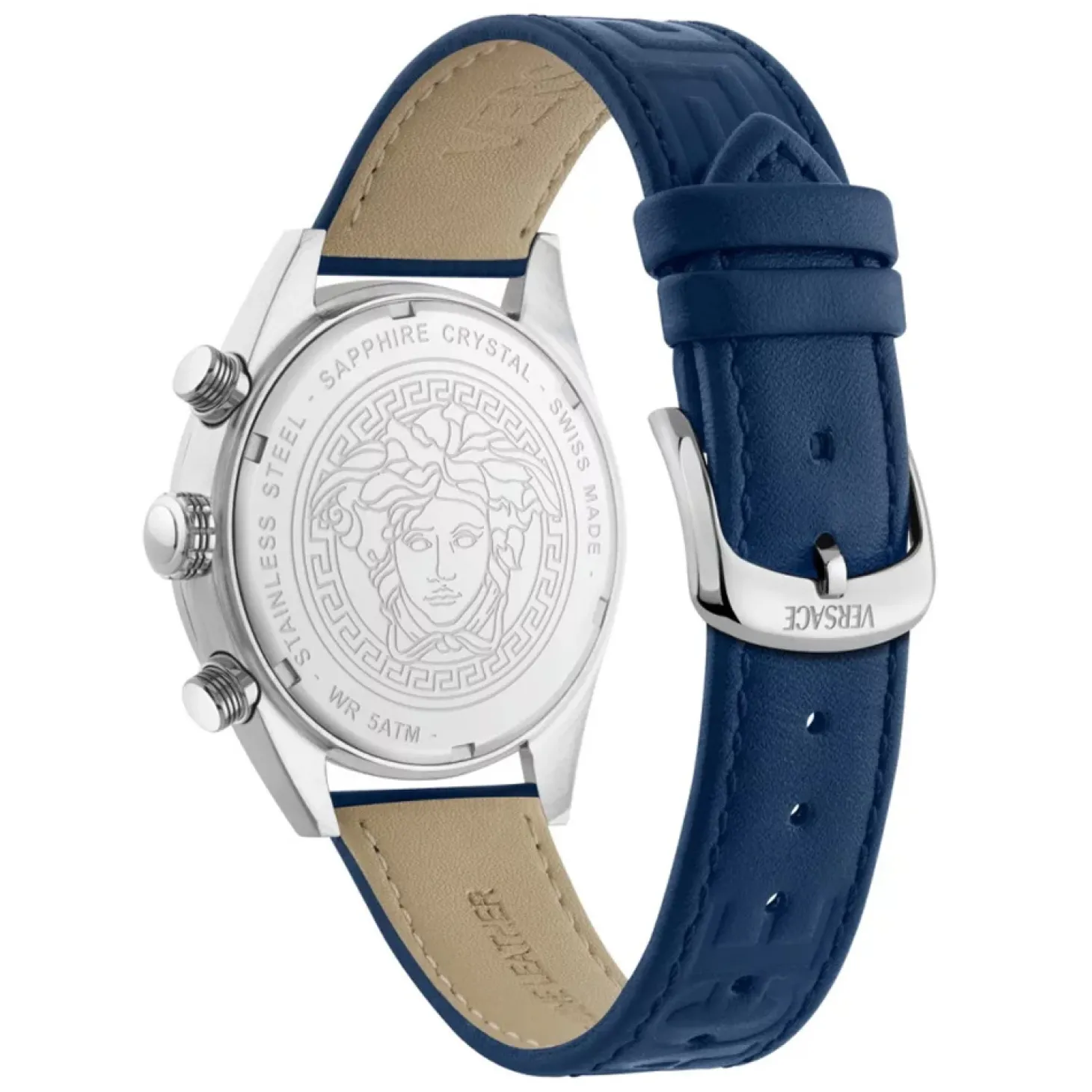 Versace Uhr Herren Chronograph Athletics Chrono Blau/Silber VEKJA0125