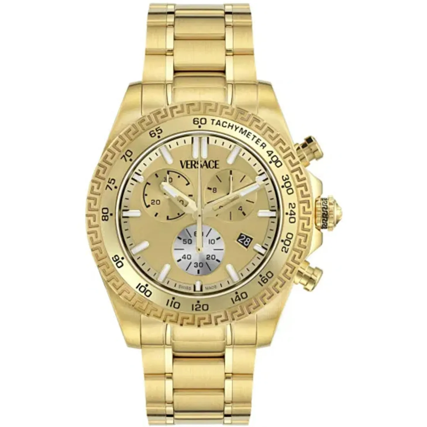 Versace Uhr Herren CHRONO X Chronograph Goldfarben VE9K01324