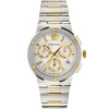 Versace Uhr Herren Greca Logo Silber/Gold VEZ900321