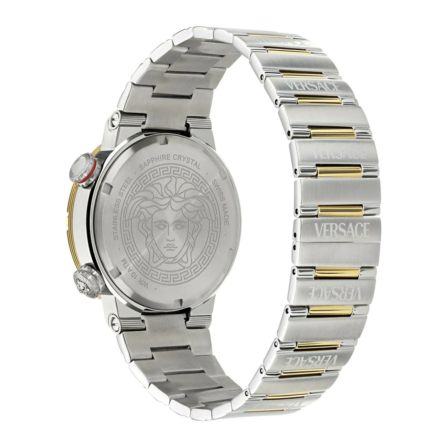 Versace Uhr Herren Greca Logo Diver Grün/Silber‑Gold VE8G00524